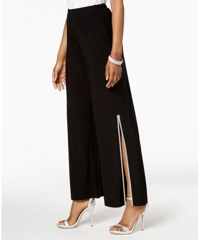 Sequined Wide-Leg Pants Regular & Petite Sizes Black $36.57 Pants