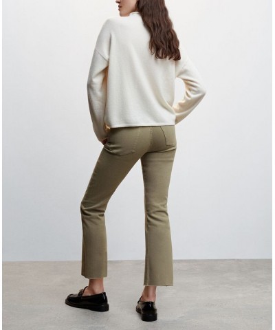 Women's Crop Flared Jeans Khaki $35.39 Jeans