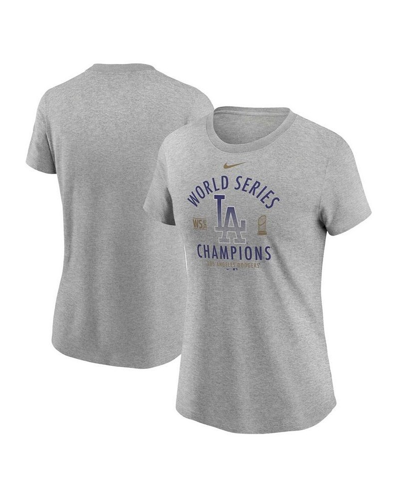 Women's Heather Charcoal Los Angeles Dodgers 2020 World Series Champions T-shirt Heather Charcoal $23.51 Tops