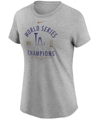 Women's Heather Charcoal Los Angeles Dodgers 2020 World Series Champions T-shirt Heather Charcoal $23.51 Tops