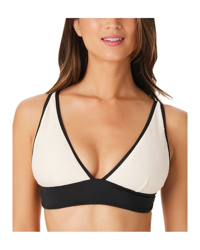 Women's Snake Bite Plunge Bikini Top White $40.29 Swimsuits