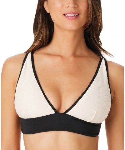 Women's Snake Bite Plunge Bikini Top White $40.29 Swimsuits