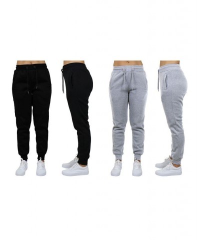 Women's Loose Fit Fleece Jogger Sweatpants Pack of 2 Navy - Heather Grey $27.00 Pants