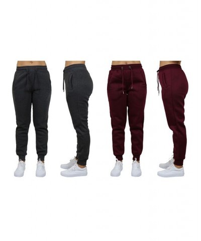 Women's Loose Fit Fleece Jogger Sweatpants Pack of 2 Navy - Heather Grey $27.00 Pants