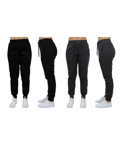 Women's Loose Fit Fleece Jogger Sweatpants Pack of 2 Navy - Heather Grey $27.00 Pants