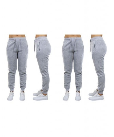 Women's Loose Fit Fleece Jogger Sweatpants Pack of 2 Navy - Heather Grey $27.00 Pants