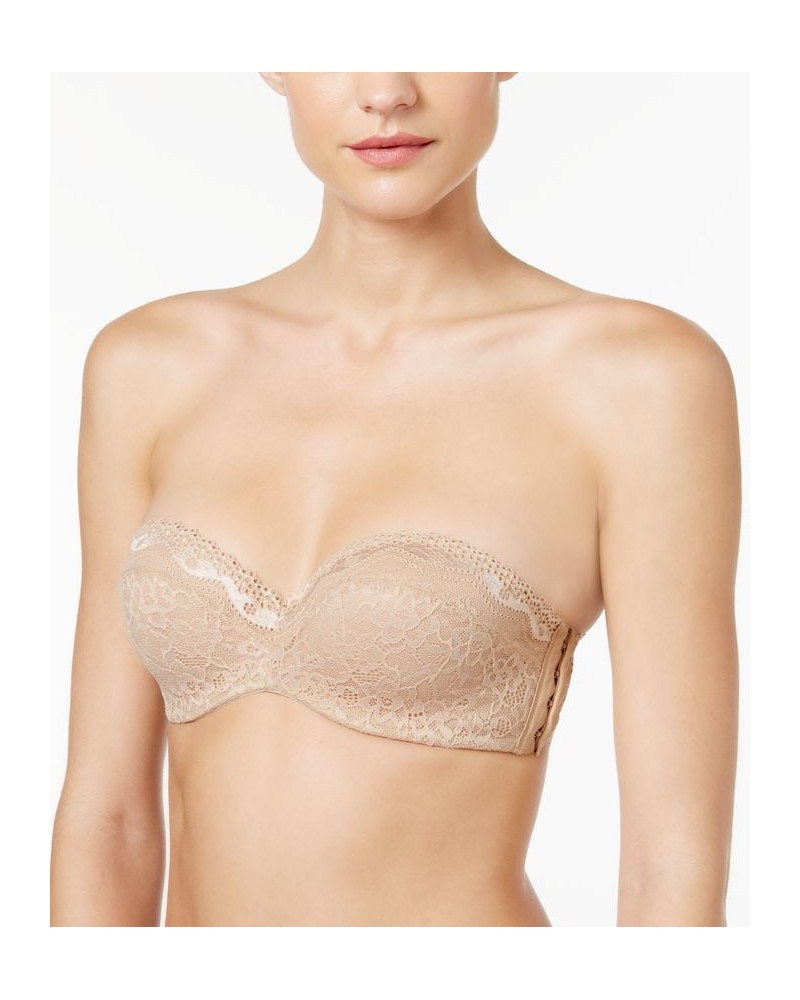 b.enticing Strapless Lace Bra 954237 Tan/Beige $19.24 Bras