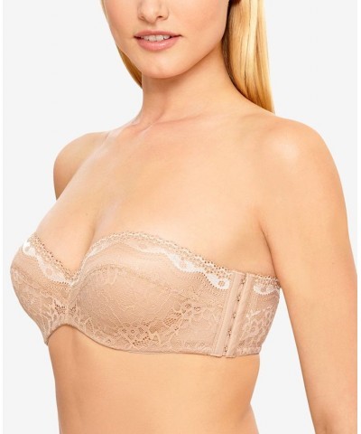 b.enticing Strapless Lace Bra 954237 Tan/Beige $19.24 Bras