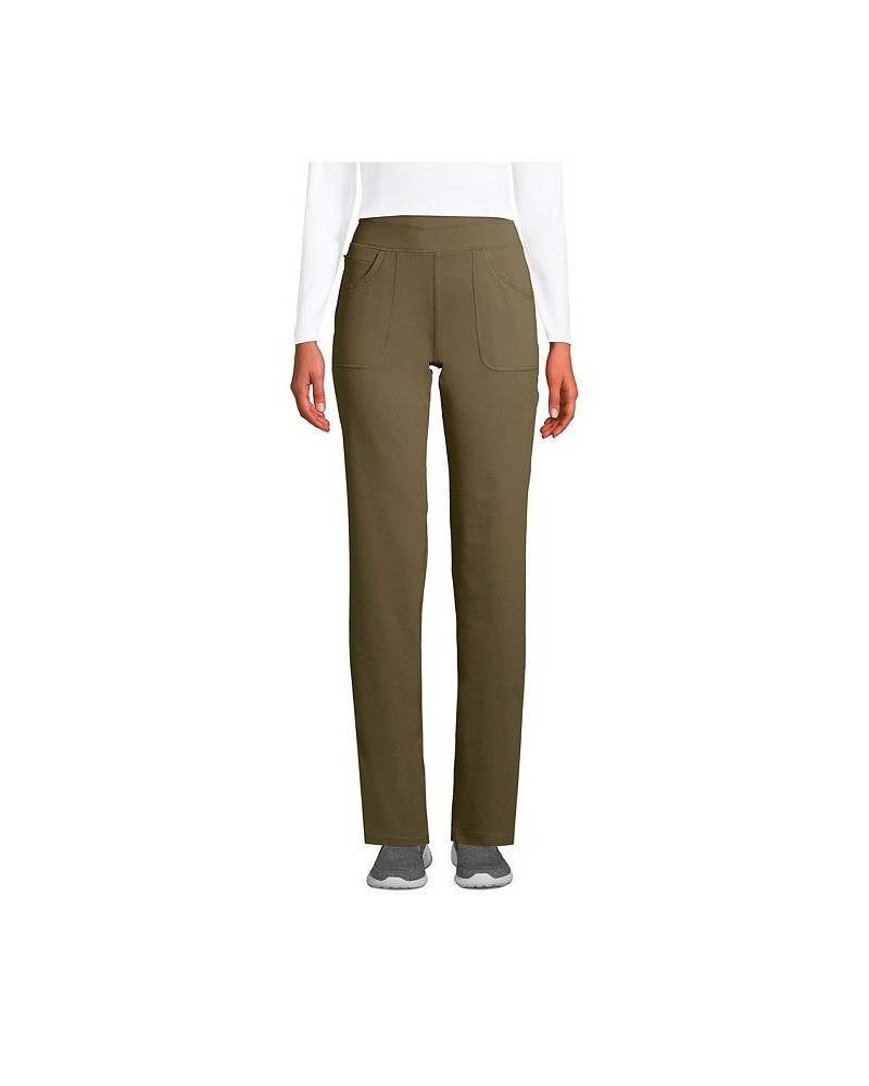 Women's Petite Active 5 Pocket Pants Green $41.34 Pants