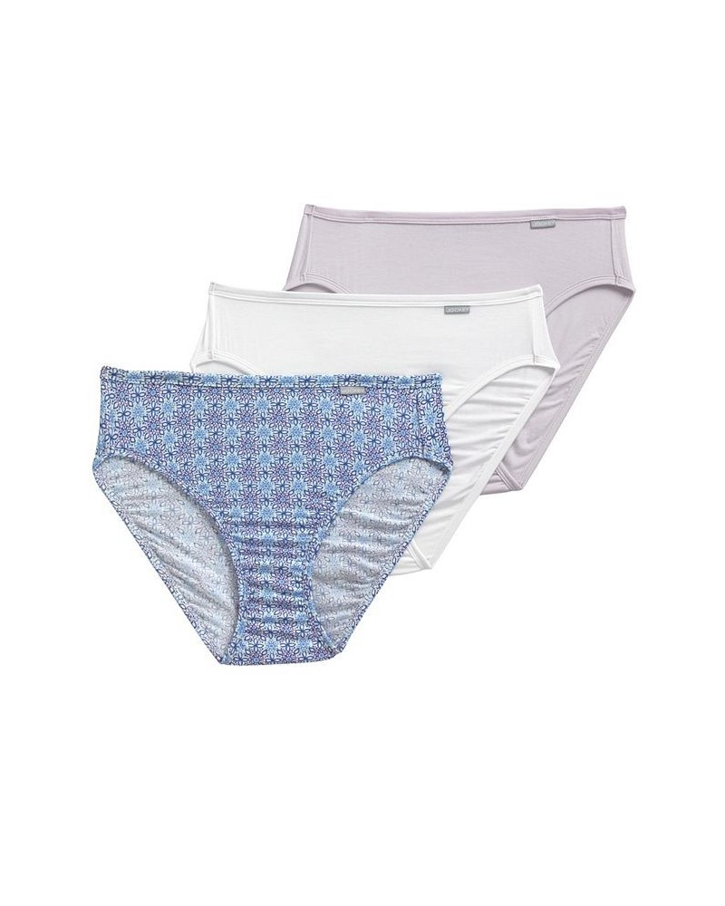 Elance Super Soft French Cut Underwear 3 Pack 2071 CORCHET TILE/SOFT LILAC/WHITE $12.05 Panty