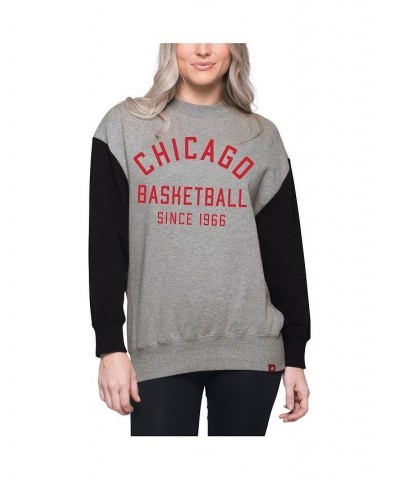 Women's Gray Black Chicago Bulls Ivy Varsity Pullover Sweatshirt Gray, Black $30.00 Sweatshirts