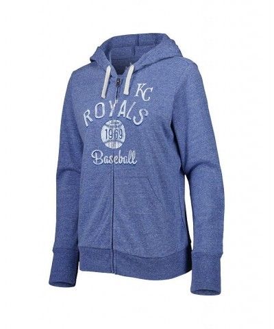 Women's Royal Kansas City Royals Training Camp Tri-Blend Full-Zip Hoodie Blue $35.20 Sweatshirts