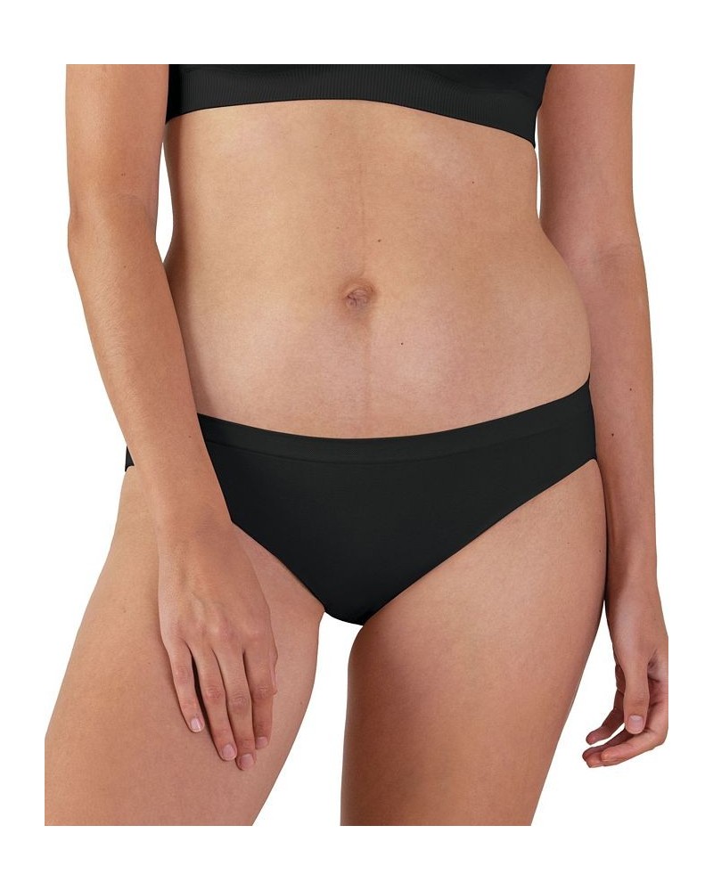 Women's Mid Rise Seamless Panty Black $9.98 Panty