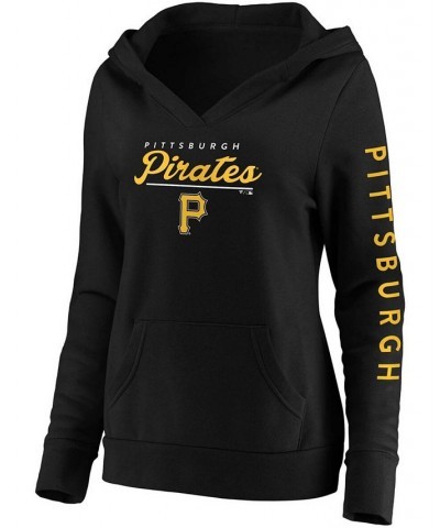 Plus Size Black Pittsburgh Pirates Core High Class Crossover Pullover Hoodie Black $32.00 Sweatshirts