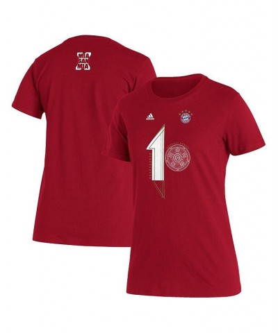 Women's Red Bayern Munich 2022 Deutscher Meister T-shirt Red $16.80 Tops