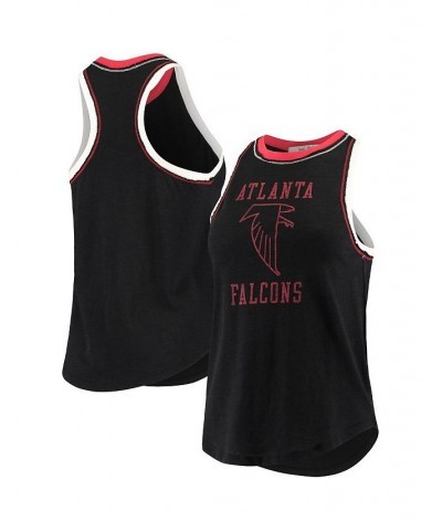 Women's Black Atlanta Falcons Throwback Touchdown Tank Top Black $22.43 Tops