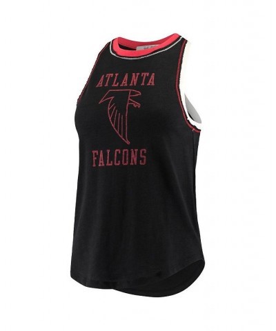 Women's Black Atlanta Falcons Throwback Touchdown Tank Top Black $22.43 Tops