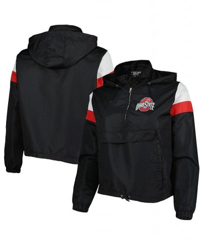 Women's Black Scarlet Ohio State Buckeyes Plus Size Anorak Windbreaker Half-Zip Jacket Black, Scarlet $37.09 Jackets