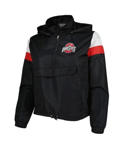 Women's Black Scarlet Ohio State Buckeyes Plus Size Anorak Windbreaker Half-Zip Jacket Black, Scarlet $37.09 Jackets