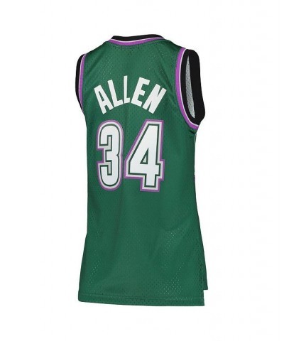 Women's Ray Allen Green Milwaukee Bucks 1996-97 Hardwood Classics Swingman Jersey Green $36.80 Jersey