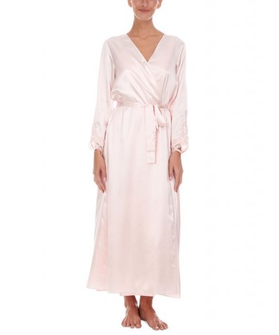 Stella Satin Venise Trim Robe Medium Pink $15.62 Sleepwear