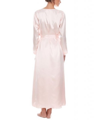 Stella Satin Venise Trim Robe Medium Pink $15.62 Sleepwear