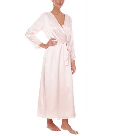 Stella Satin Venise Trim Robe Medium Pink $15.62 Sleepwear