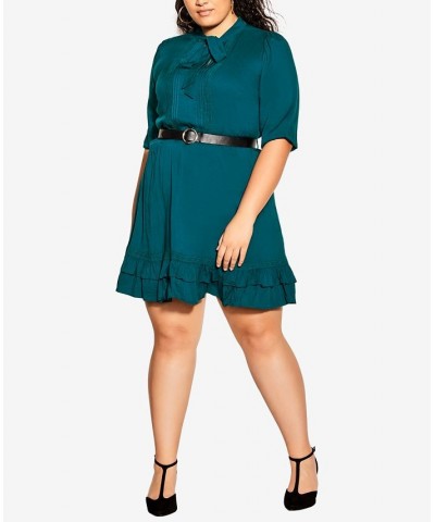 Trendy Plus Size Precious Elbow Sleeve Dress Teal $42.57 Dresses