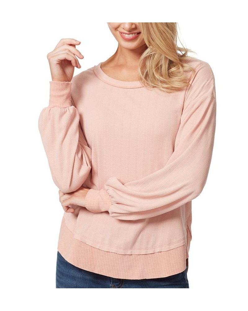 Women's Poppy Ribbed Sweater Pink $19.90 Sweaters