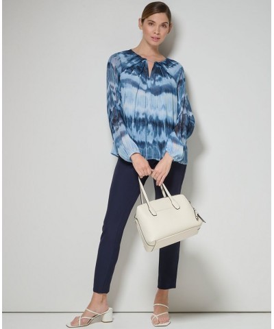 Printed Chiffon Blouse & Skinny Pant White Combo $24.84 Pants