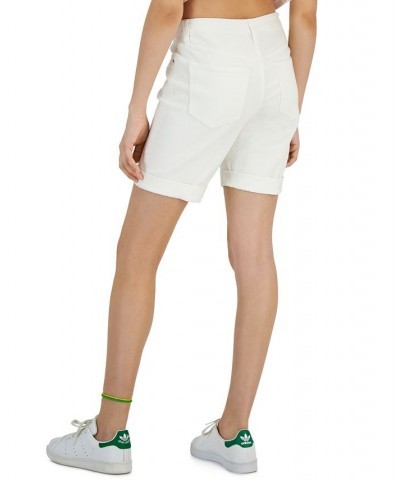 Women's Rolled-Cuff Bermuda Shorts White $10.25 Shorts