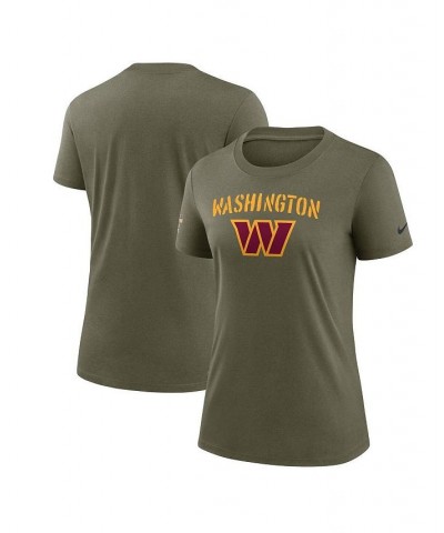 Women's Olive Washington Commanders 2022 Salute To Service Legend T-shirt Olive $30.24 Tops