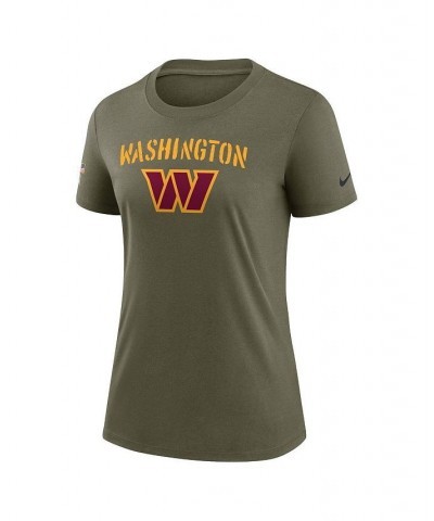 Women's Olive Washington Commanders 2022 Salute To Service Legend T-shirt Olive $30.24 Tops