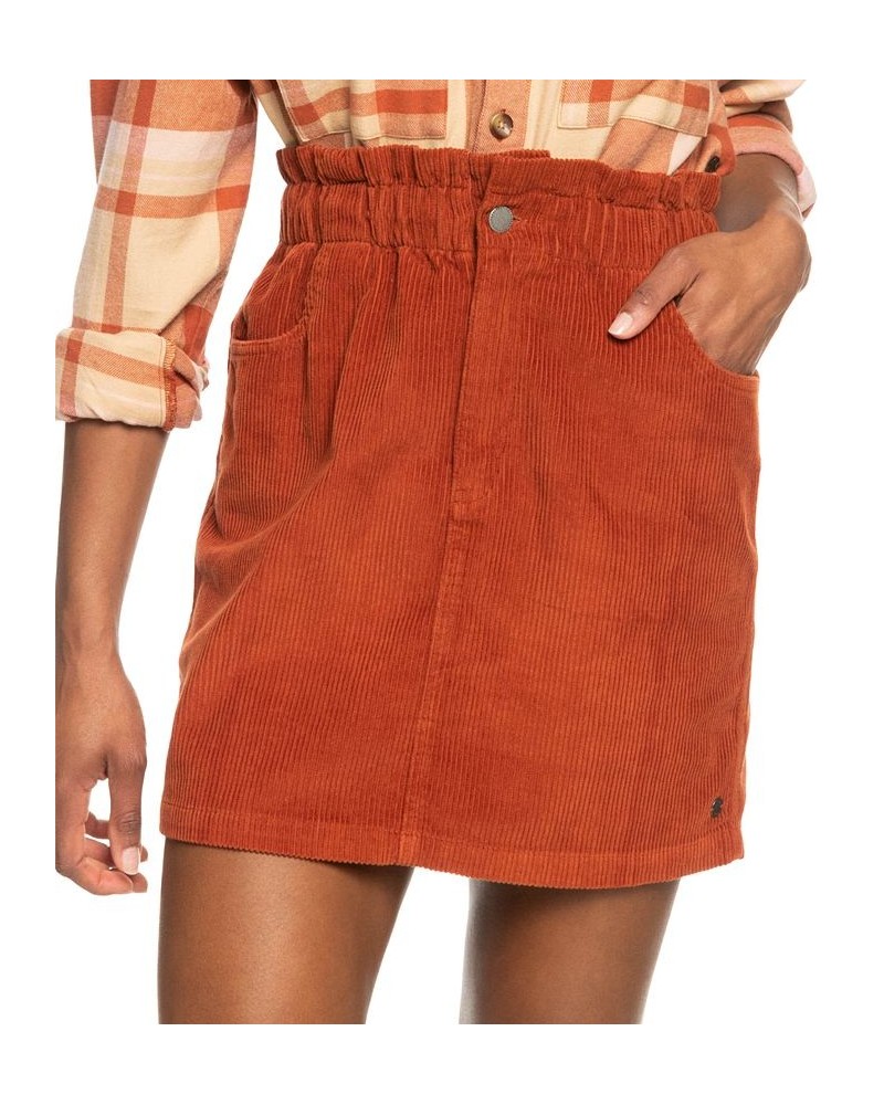 Juniors' Silent Days Corduroy Skirt Baked Clay $16.00 Skirts