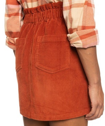 Juniors' Silent Days Corduroy Skirt Baked Clay $16.00 Skirts