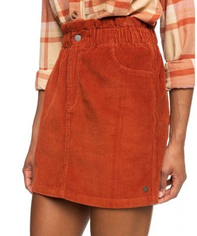 Juniors' Silent Days Corduroy Skirt Baked Clay $16.00 Skirts