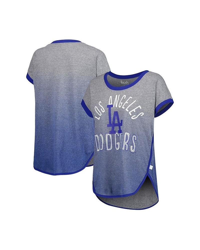 Women's Gray Royal Los Angeles Dodgers Home Run Tri-Blend Sleeveless T-shirt Gray, Royal $24.00 Tops