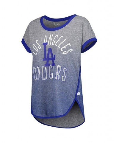 Women's Gray Royal Los Angeles Dodgers Home Run Tri-Blend Sleeveless T-shirt Gray, Royal $24.00 Tops