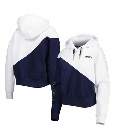 Women's White College Navy Seattle Seahawks Bobbi Color Blocked Pullover Hoodie White, College Navy $37.44 Sweatshirts