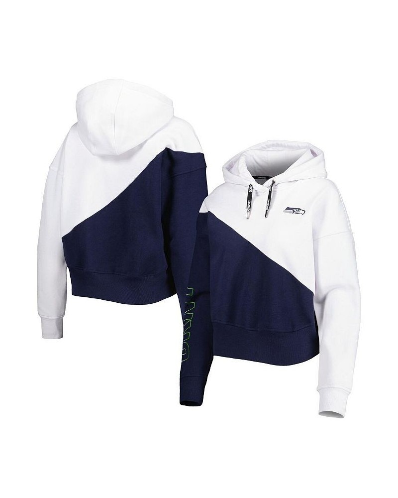 Women's White College Navy Seattle Seahawks Bobbi Color Blocked Pullover Hoodie White, College Navy $37.44 Sweatshirts