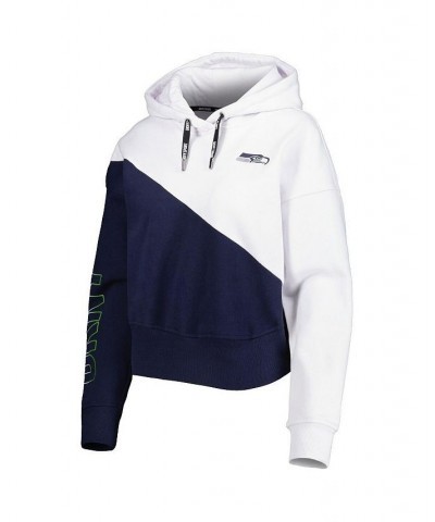 Women's White College Navy Seattle Seahawks Bobbi Color Blocked Pullover Hoodie White, College Navy $37.44 Sweatshirts