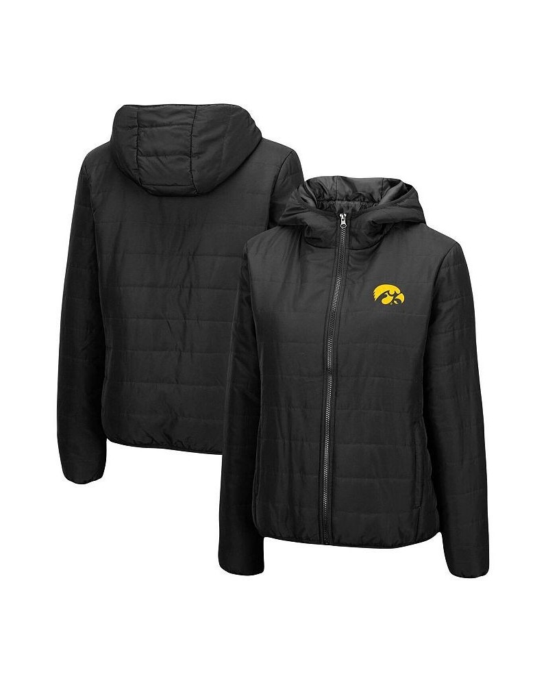 Women's Black Iowa Hawkeyes Arianna Full-Zip Puffer Jacket Black $43.19 Jackets