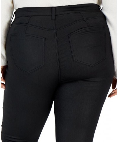 Trendy Plus Size Curvy High-Rise Skinny Jeans Coated Black $12.00 Jeans