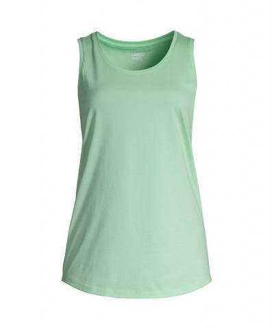 Women's Supima Cotton Scoop Neck Tunic Tank Top Cool mint $19.33 Tops