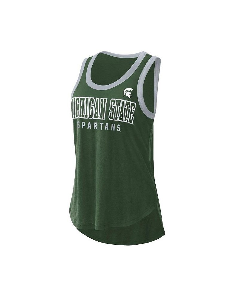 Women's Green Michigan State Spartans Clubhouse Slub Tank Top Green $15.36 Tops