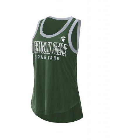 Women's Green Michigan State Spartans Clubhouse Slub Tank Top Green $15.36 Tops