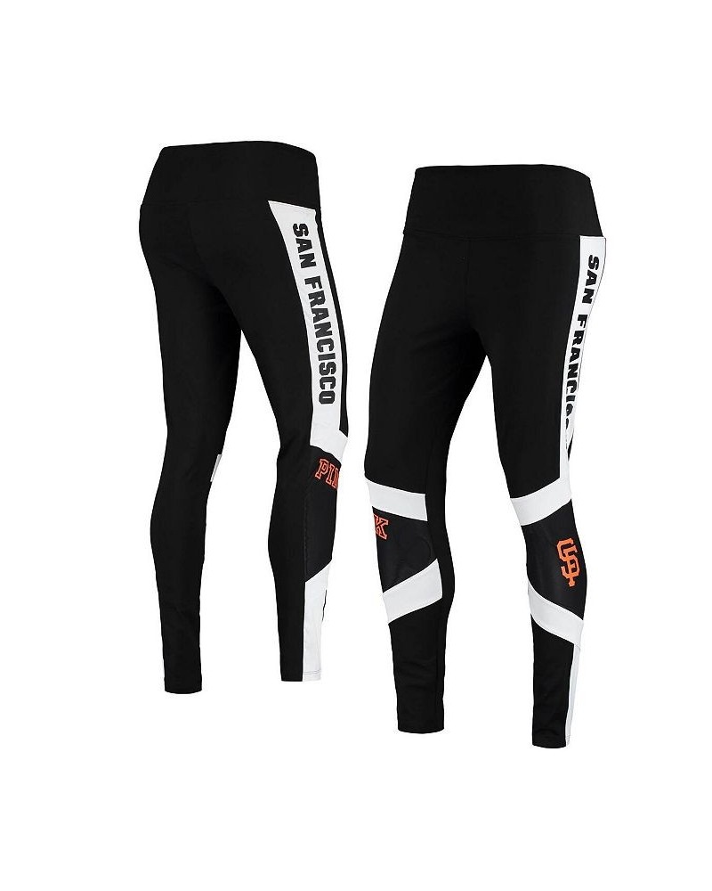 Women's Black San Francisco Giants Side Stripe Leggings Black $45.00 Pants