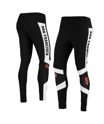 Women's Black San Francisco Giants Side Stripe Leggings Black $45.00 Pants