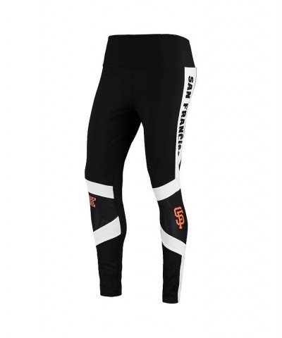 Women's Black San Francisco Giants Side Stripe Leggings Black $45.00 Pants