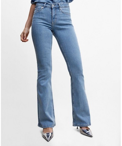 Women's Medium-Rise Flared Jeans Medium Blue $35.00 Jeans
